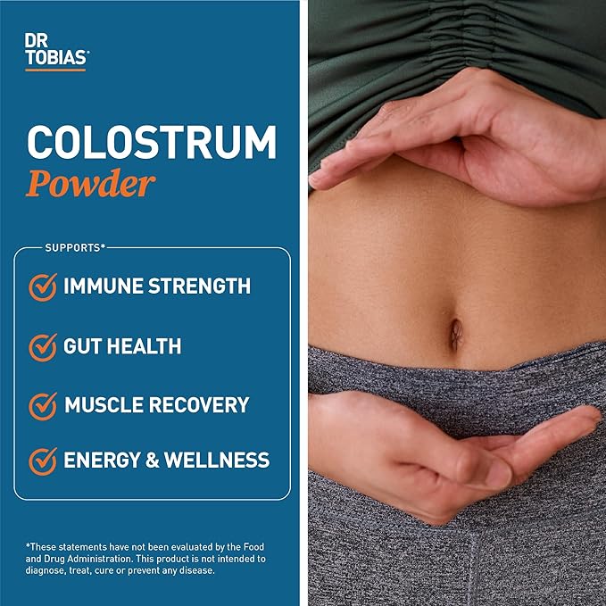 Dr. Tobias Deep Immune Probiotics &amp Prebiotics and Colostrum Powder - Supports Digestive Health Gut Health and Immune Function