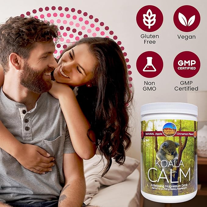 Calm Magnesium Powder - 400mg Magnesium Citrate Drink Mix for Relaxation Sleep Support &amp Muscle Relief Apple Cinnamon Flavor