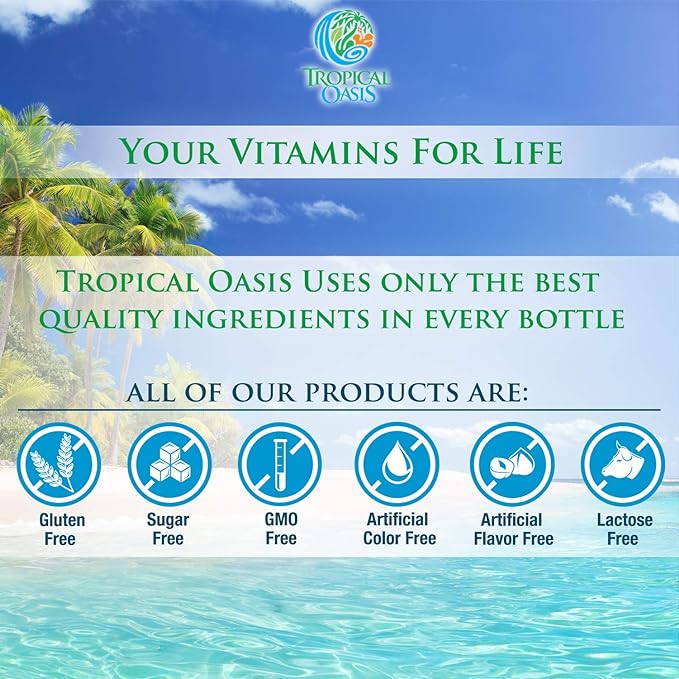 Premium Liquid Multivitamin For Kids | Sugar Free Kids Vitamins | 100% DV of 14 Vitamins for Kids | Multivitamin for Children Ages 4+ | Great Tasting Non-GMO Max 98% Absorption Rate- 16 oz 32 Serv