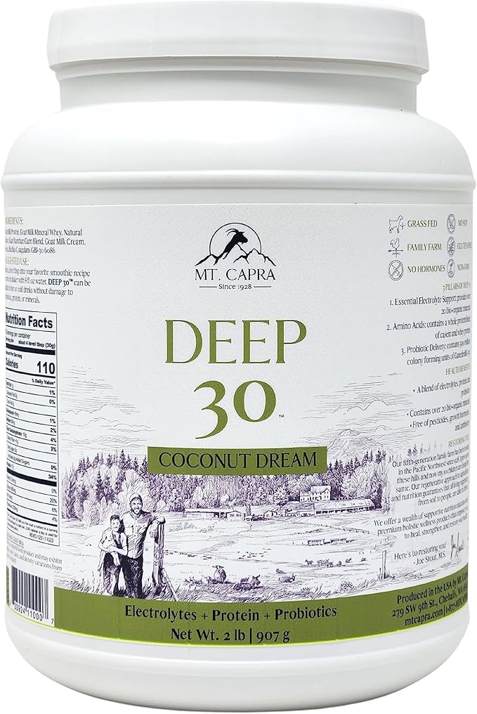 Mt. Capra Deep 30 Coconut + Capra Mineral Whey + Clean Minerals with Collagen Peptides Bundle