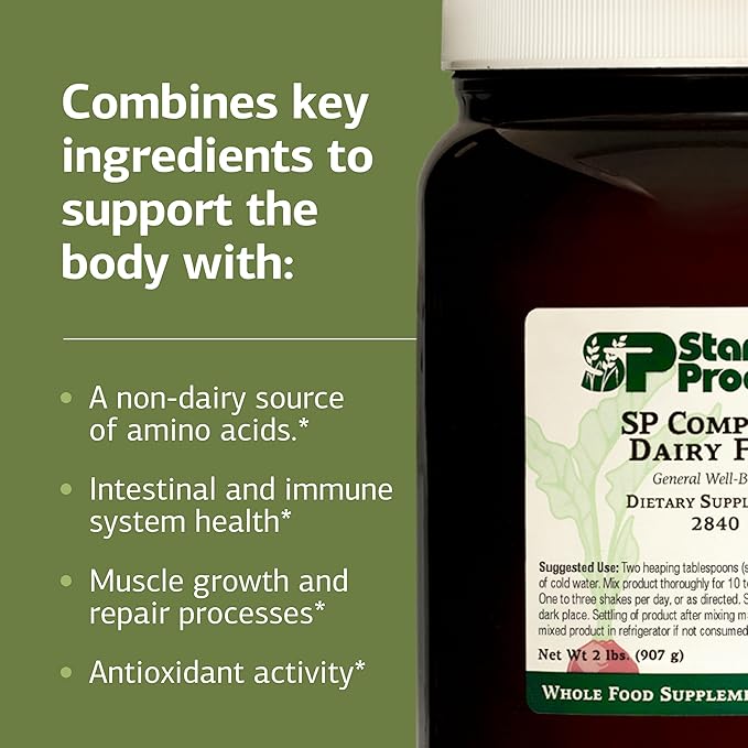 Standard Process SP Complete Dairy-Free - Rice Protein Powder for Amino Acid Support - Supports Gut Health Liver Function &amp Immune Health - Vegan Vegetarian &amp Gluten-Free - 2 lbs (907 g)
