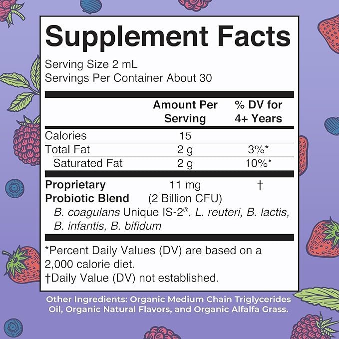 MARYRUTH'S Organics Kids Very Berry Liquid Probiotic 2 FZ