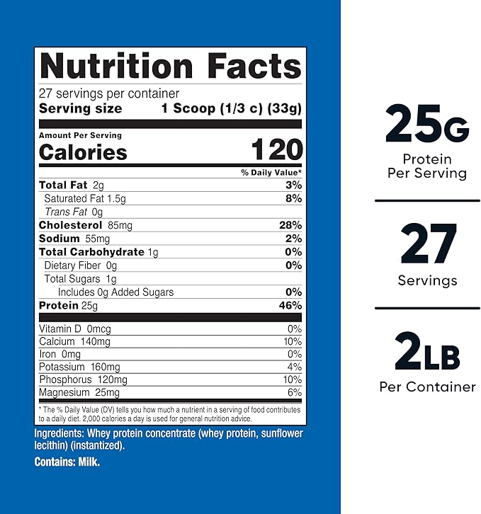 Nutricost Whey Protein Concentrate (Unflavored) 2LBS - Gluten Free &amp Non-GMO