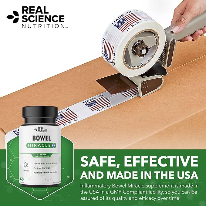 Offers Bowel Miracle: Natural Solution for Gut Health Abdominal Discomfort Lower Bowel Formula Aiding IBS and Chronic Bloating
