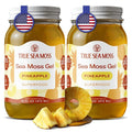 TrueSeaMoss Sea Moss Gel – Made in USA – Wildcrafted Seamoss Fruits &amp Jarred Vegetables – Pineapple Pack of 2 (Labels may Vary)