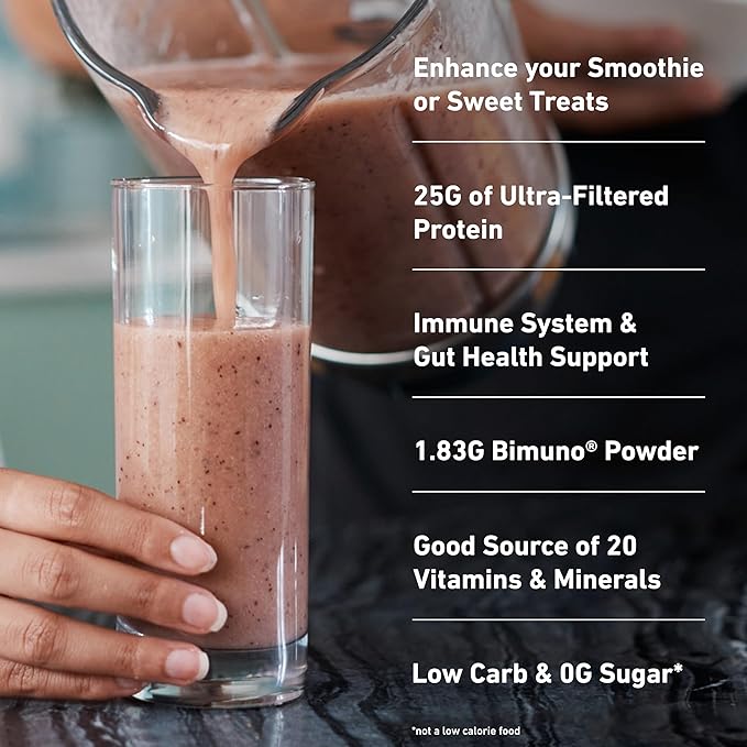 Isopure Protein + Gut Health &amp Immune Support Powder Chocolate Mousse 25g Whey Protein with Prebiotics &amp Vitamins 12 Servings (Pack of 1)