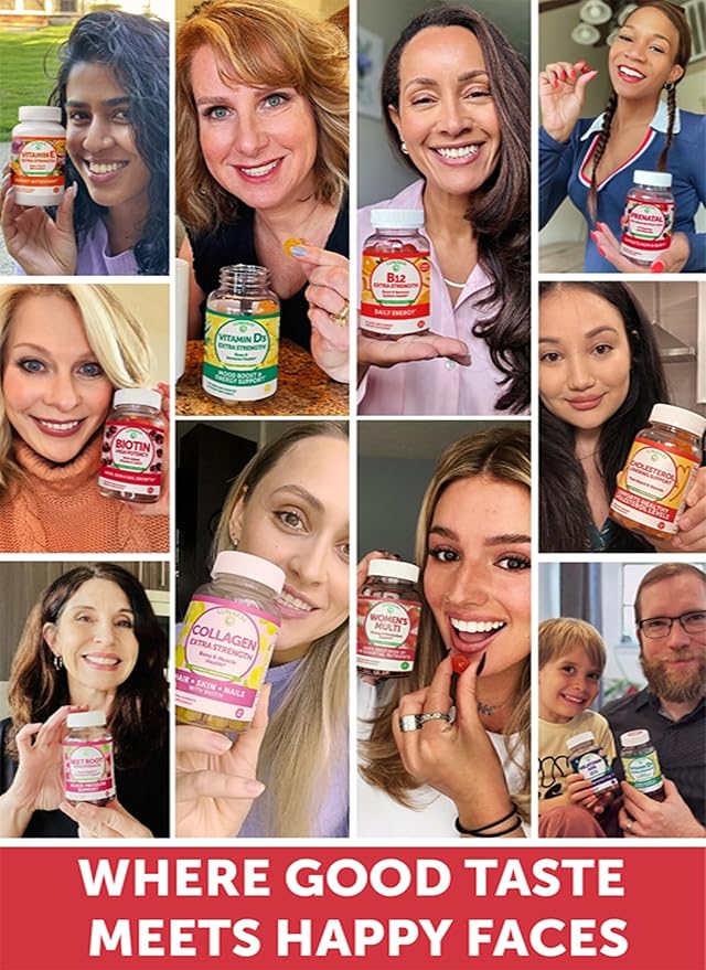 Lunakai USA Made Biotin Gummies 5000mcg with Vitamin C &amp E - Delicious Hair Skin Nails Vitamins for Women Non-GMO Hair Growth Supplement - 6 Pack