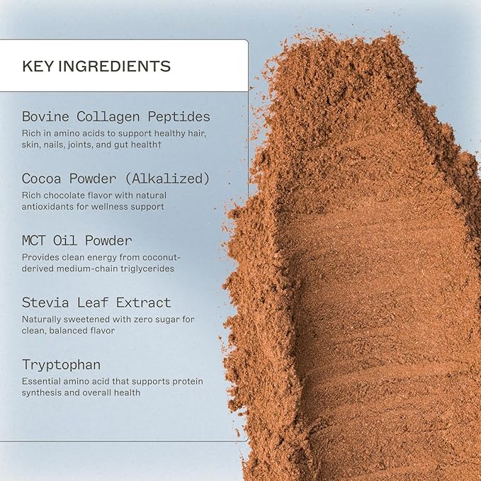 Amy Myers MD Paleo Protein Powder - Mocha Latte 20 Servings - Collagen-Based Gut Function Support - Gluten-Free &amp Non-Dairy Protein Supplement
