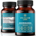 Akkermansia Probiotic Supplement - Promotes Digestive Comfort Gut Lining &amp Microbiome Support - GLP-1 &amp Metabolic Wellness - Active Strain 1 Billion AFUs - 30 Capsules
