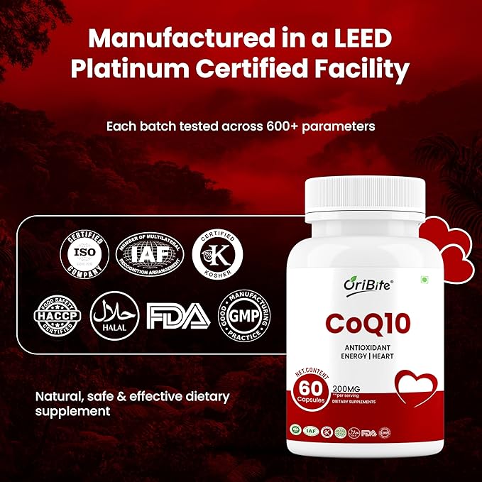 CoQ10 200mg 60 Veggie Capsules | Coenzyme Q10 Supplement for Cellular Energy &amp Heart Support | Antioxidant Support Formula | Ubiquinone Dietary Supplement (3)