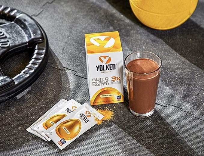 YOLKED - NSF-Certified Muscle Building Supplement - Help Increase Lean Muscle Reduce Muscle Loss and Improve Recovery with Fortetropin 30 Servings