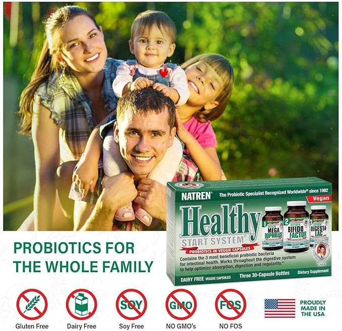 Natren Healthy Trinity Starter Kit Dairy Free 30 Count 3 Pack