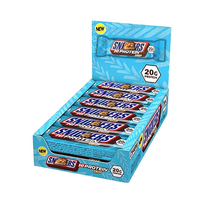 Snickarss HI-Protein Bar Chocolate Delicious Recovery Fuel for Fitness &amp Snacking (12 Pack Crisp)