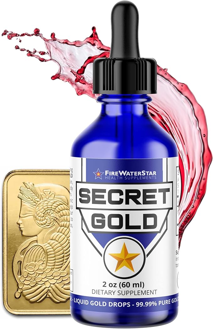 FWS Colloidal Gold Liquid Drops Ascension Meditation Spiritual Aid Brain Boost Enhance Awareness Clarity Dreams Intuition Made from 99.99% Pure Swiss Gold 100 ppm Ruby Red Real 24K