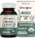 Organic Saccharomyces Boulardii - 10 Billion CFU - Clinically Validated CNCM I-1079 Probiotic Strain - Gut Digestion &amp Healthy Bowel Support - First Organic Form of S. Boulardii Probiotic - 60 Co