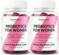 Probiotics for Women Gummies - Multiple Probiotics &amp Red Elm - Supports Gut Flora Feminine Health &amp Immune Function - 60 Active Daily Gummies (2PCS)