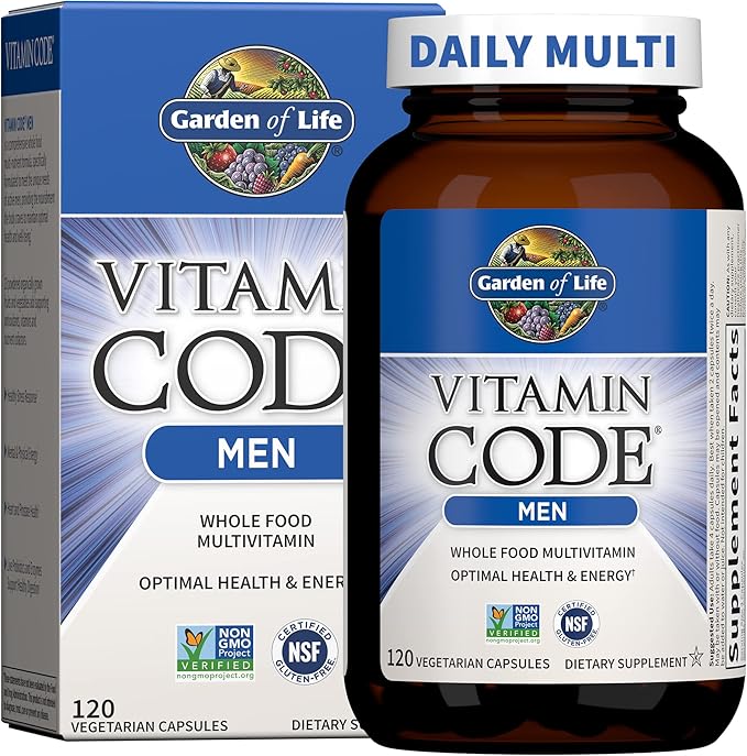 Garden of Life Dr. Formulated Probiotics Mood+ Acidophilus Probiotic Supplement &amp Vitamin Code Whole Food Multivitamin for Men Fruit &amp Veggie Blend