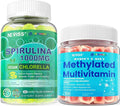 NEVISS Methylated Multivitamin Organic Spirulina &amp Chlorella Gummies 2Pack