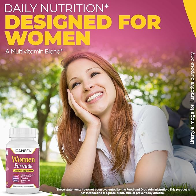 Daily Multivitamin for Women - 36 Essential Ingredients - 90 Tablets - Vitamins for Women Multivitamin for Overall Wellness