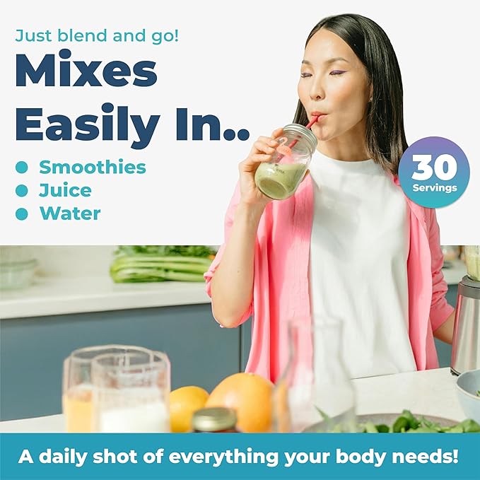 MultiAbsorb~Daily Essential Multi-Nutrient Powder for Optimal Health Vitamins Minerals Antioxidants No Fillers or Preservatives Natural Non-GMO 30 Servings (Unflavored)
