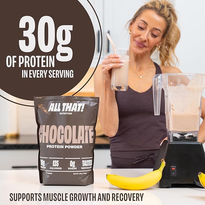 Chocolate Protein Powder 30G Whey Protein Low Calorie 0g Sugar No Artificial Sweeteners Soy-Free &amp Gluten-Free 30 Servings
