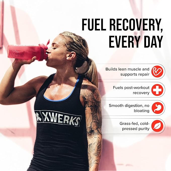Xwerks Grow Whey Protein Powder 25g Pure Isolate Protein from New Zealand Grass Fed Cows Builds Strength and Speeds Recovery Paleo and Keto Friendly Soy and Gluten Free Chocolate 30 Servings