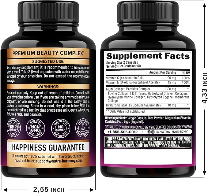 NUTRAHARMONY Vitamin D3 K2 &amp Collagen Peptides Capsules