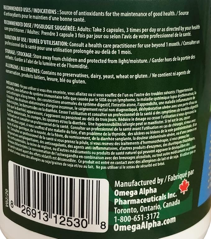 Omega Alpha-Veggie Fruit Plus(Fruit&ampVegetable Extract)-Natural Antioxidants Sources 120 Veg Capsules