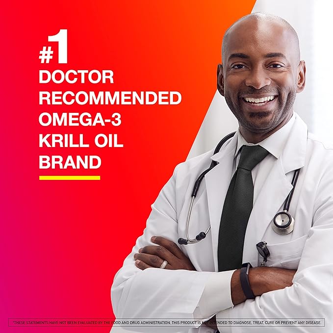 MegaRed Omega-3 Blend Total Body + Refresh 500mg Softgels (65 Count in a Bottle) Easily Absorbed Krill Oil to Support Your Heart Joints Brain &amp Eyes