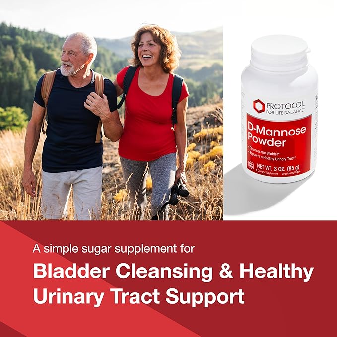 PROTOCOL FOR LIFE BALANCE D-Mannose Powder - 2g per Serving - Bladder Cleanse - Support Health Urinary Tract - for Men &amp Women - Kosher &amp Non-GMO - 3 oz