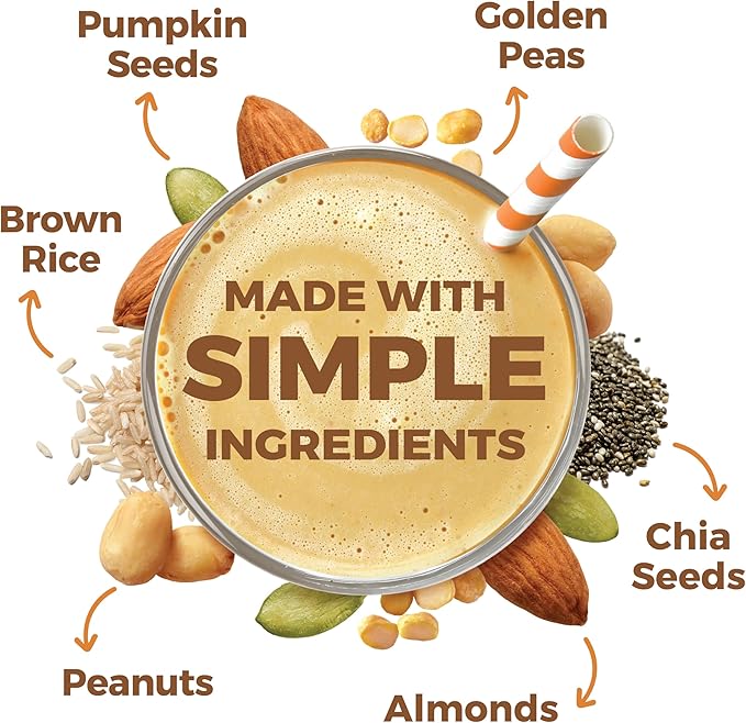 Orgain Organic Simple Vegan Protein Powder Peanut Butter - 20g Plant Based Protein With less Ingredients No Artificial Sweeteners Gluten Free No Dairy or Lactose 1.25 lb (Packaging May Vary)