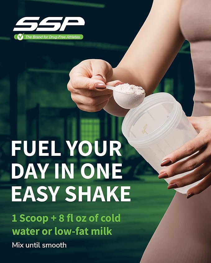 SSP Vegan Protein - Vanilla Pea Isolate Hemp &amp Sacha Inchi Blend - Pre &amp Post-Workout Recovery Drink - Plant-Based Nutrition