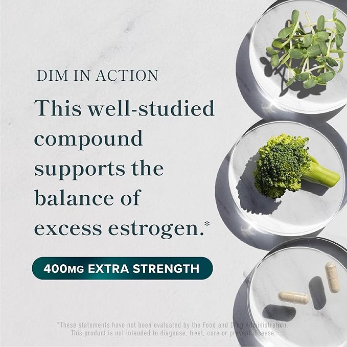 DIM Supplement 400MG Extra Strength | Hormone Balance for Men and Women | Menopause Acne Hot Flashes Relief Prostate Support &amp Antioxidant Support | Soy-Free Gluten-Free | SMNutrition | 90 Ct.