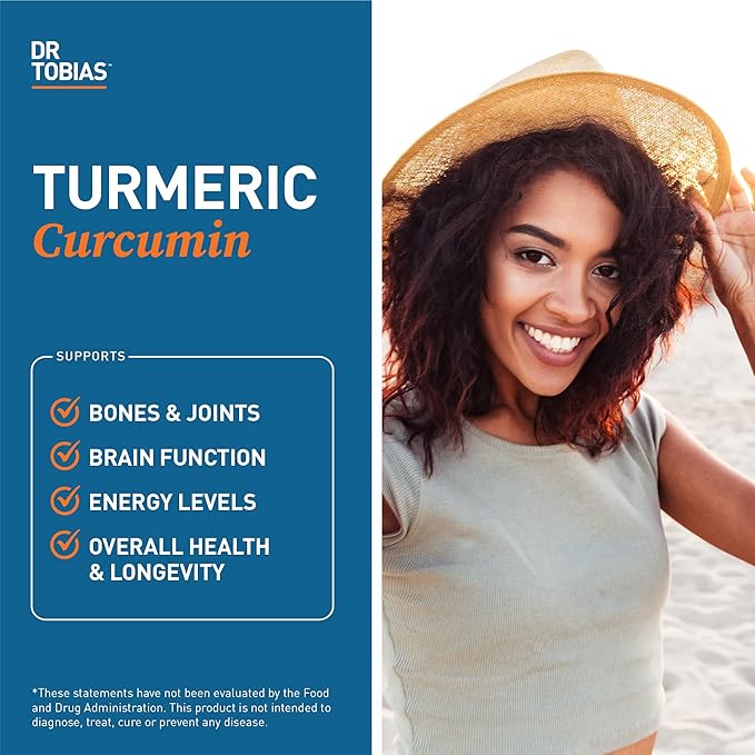 Dr. Tobias Adult Multivitamin &amp Turmeric Curcumin Energy Immune Health Bone &amp Joint Support Vegan Non-GMO