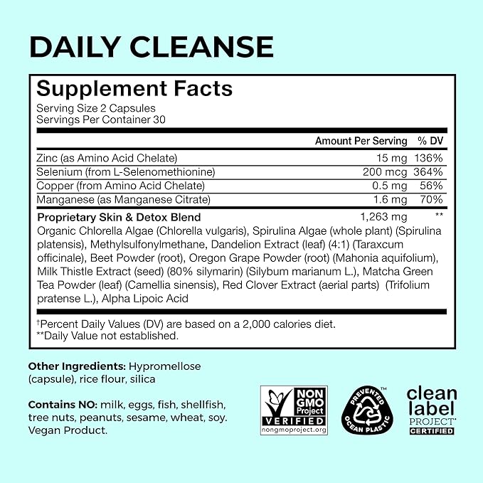 HUM Flatter Me GLP-1 Fiber Daily Cleanse Detox Bundle – Appetite Control Bloating Relief Clear Skin Gut Health &amp Natural Detox with Zinc Spirulina &amp Herbs for Women &amp Men