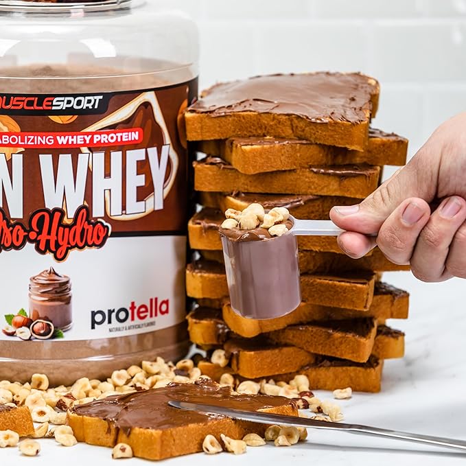 Musclesport Lean Whey Revolution™ Protein Powder - Whey Protein Isolate - Low Calorie Low Carb Low Fat Incredible Flavors - 25g Protein per Scoop - 2lb Protella