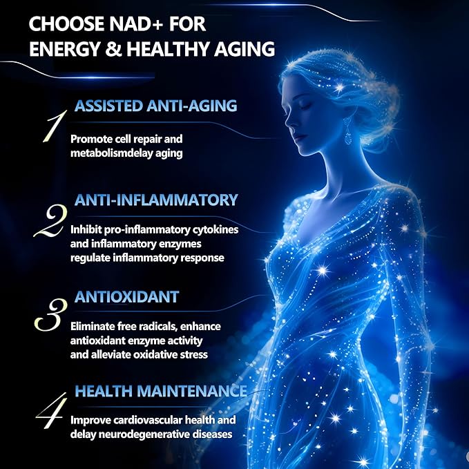 NAD Supplement 1500mg - Liposomal NAD+ Supplement with Resveratrol NAD Plus Boosting - Support Cellular Health Stamina &amp Healthy Aging - Ultra Strength Capsules