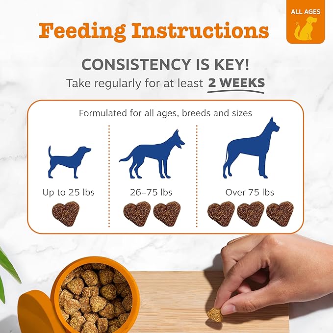Zesty Paws Dog Multivitamin Chewable Dog Vitamins and Supplements for Hip &amp Joints Skin &amp Coat Omega 3 Fish Oil for Dogs- Senior &amp Puppy Multivitamin- Peanut Butter- 50ct