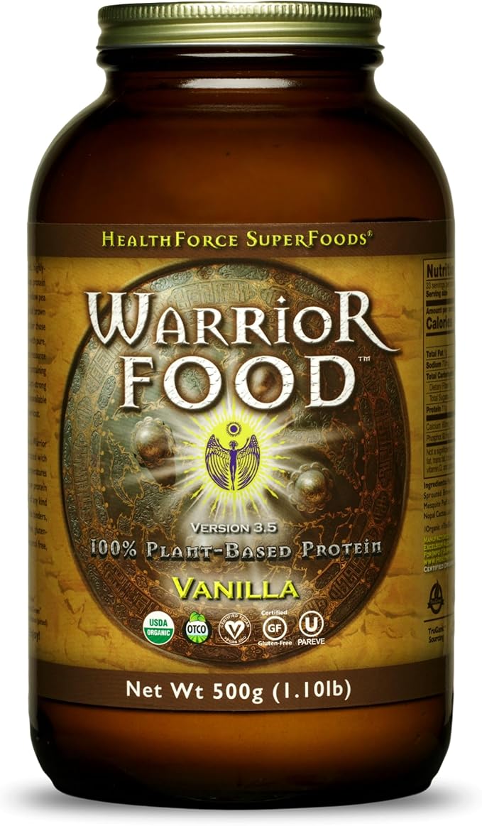 HEALTHFORCE SUPERFOODS Warrior Food Protien Powder - Vanilla Flavor - 500 Grams