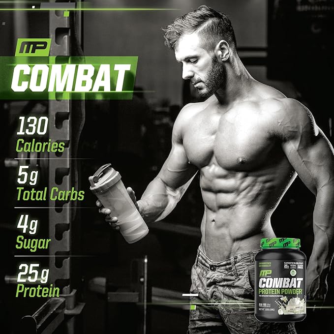 Muscle Pharm Combat Protein 2lb Vanilla and Combat Chocolate Chip Cookie Dough Sport Bars