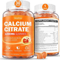 Calcium 1200 mg with Vitamin D3 Supplement for Adults - Calcium Gummies with 5000iu Vitamin D3 K2 B6 B12 Magnesium &amp Zinc - Calcium Supplement for Women Men - Easy to Digest Vegan