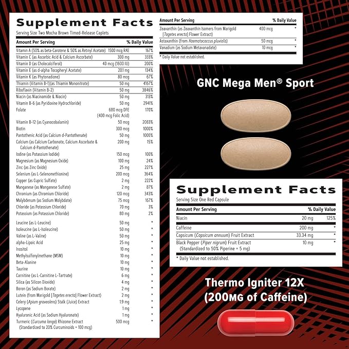 GNC AMP Men’s Ripped Vitapak Program 4 in 1 Product Vitamin Pack Metabolism &amp Lean Muscle Tone Burn Calories Water Shedding Adult Multivitamin Caffeine CLA Proven Ingredients 30-Day Suppl