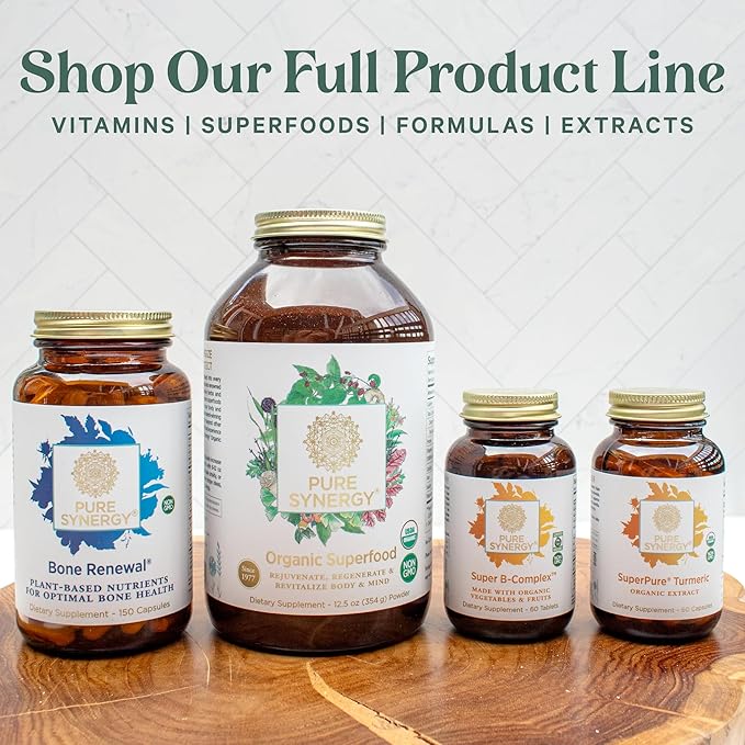 PURE SYNERGY Vita·Min·Herb for Women | Women’s Comprehensive Multivitamin Supplement | Made with Organic Whole Food Non-GMO &amp Vegan Ingredients | Supports Energy &amp Immune Health (120 Tablets)