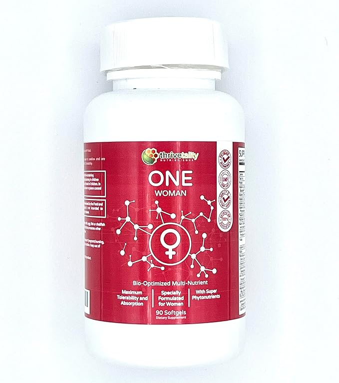 ONE Woman Bio-Optimized Multi-Nutrient by Thrivetality | Women's Multivitamin | #1 Physician Formulated | Science Based | Clinically Proven | Max Tolerability &amp Absorption | Super Antioxidants