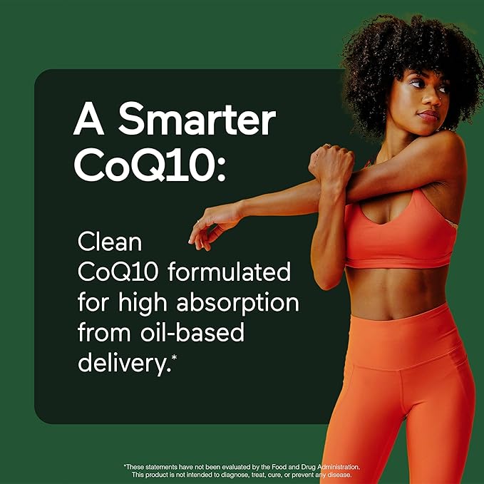 SMARTERNUTRITION CoQ10 400 mg High Absorption - Naturally Fermented Ubiquinone w/Organic Cold-Pressed Olive Oil - for Heart Health Cellular Energy - Non-GMO Gluten Free - 360 Count[180-Day Supply]