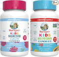 MaryRuth Organics Multivitamin (Strawberry) and Magnesium Calm Gummies (Hibiscus) for Kids | Clean Label Project Verified® | Vitamins for Overall Wellness and Sleep| Vegan Non-GMO Gluten Free
