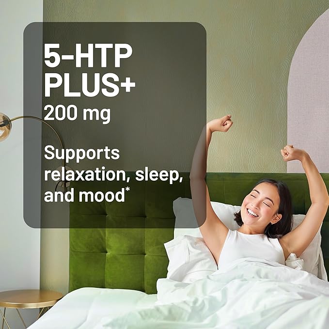 NatureWise (Pack of 2) CoQ10 200mg + Black Pepper High Absorption - 30 Softgels[30-Day Supply] + [1] 5-HTP 200mg + Vitamin B6 - Non-GMO Vegan - 60 Capsules[60-Day Supply]