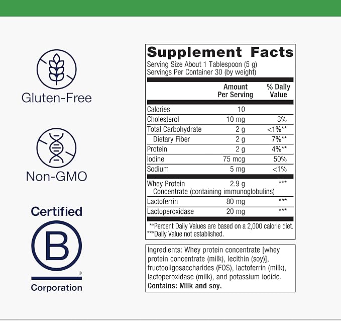 Metagenics Probioplex Intensive Care - Prebiotic Powder with Lactoferrin &amp Lactoperoxidase - Supports Gut Microbiome Immune &amp Digestive Health* - Non-GMO Gluten-Free Clinically Tested - 5.2