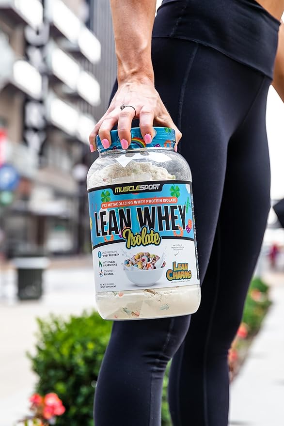 MuscleSport Lean Whey Revolution™ Protein Powder - Whey Protein Isolate - Low Calorie Low Carb Low Fat Incredible Flavors - 25g protein per scoop (2lb Lean Charms)