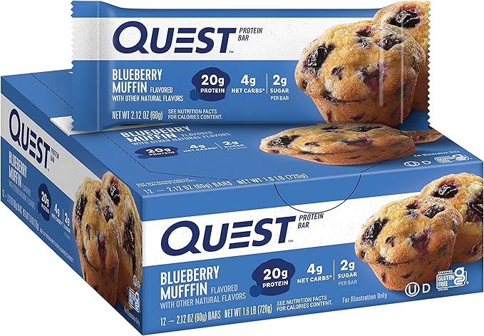 Quest Nutrition Apple Pie Protein Bar 20g Protein 4g Net Carbs 2g Sugar Gluten Free &amp Blueberry Muffin Protein Bars High Protein Low Carb Gluten Free Keto Friendly